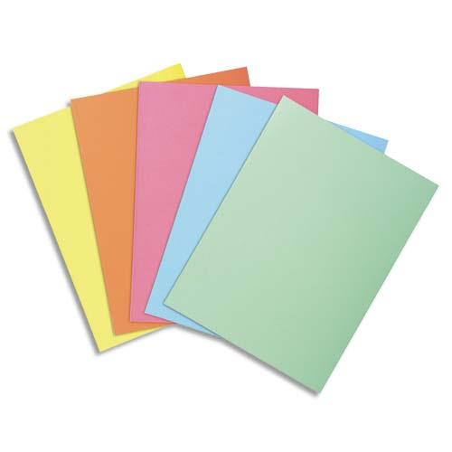 [356653] EXACOMPTA Paquet de 100 sous-chemises SUPER 60 en carte 60 grammes coloris assortis pastels