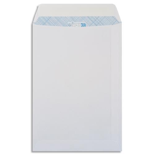 [356928] PERGAMY Boîte de 500 pochettes vélin Blanc 90g C5 162x229 mm fermeture auto-adhésive