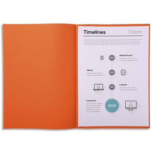 [356952] EXACOMPTA Paquet de 250 sous-chemises SUPER 60 en carte 60 grammes coloris Orange
