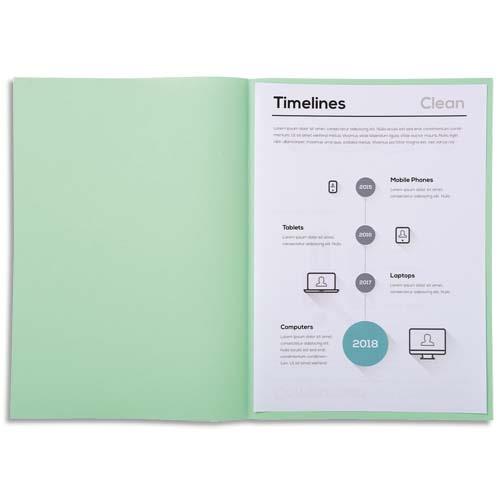 [356978] EXACOMPTA Paquet de 250 sous-chemises SUPER 60 en carte 60 grammes coloris Vert clair