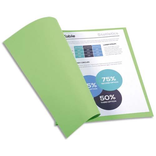 [356993] EXACOMPTA Paquet de 100 chemises FOREVER en carte recyclée 220g. Coloris Vert clair