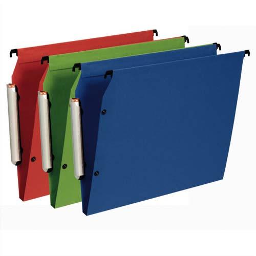 [358935] ESSELTE Paquet de 10 dossiers suspendus LMG ARMOIRE en polypro opaque. Fond 15, bouton-pression. Assortis