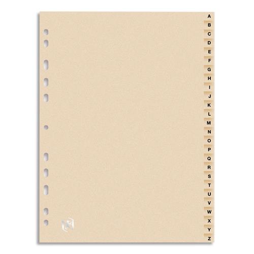[372734] OXFORD Intercalaire alphabétique 26 positions en carte forte 240g. Coloris bulle