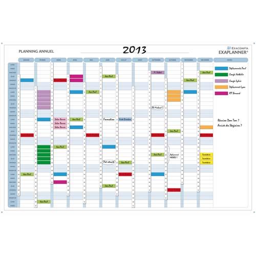 [378037] EXACOMPTA Planning annuel magnétique 90x59cm vendu en kit avec de nombreux accessoires 56150E