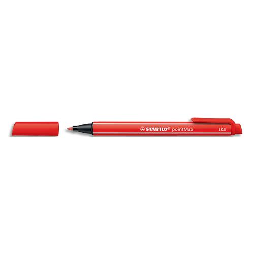 [380025] STABILO pointMax stylo-feutre pointe moyenne (0,8 mm) - Rouge