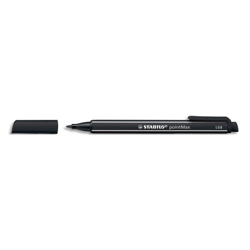 [380033] STABILO pointMax stylo-feutre pointe moyenne (0,8 mm) - Noir
