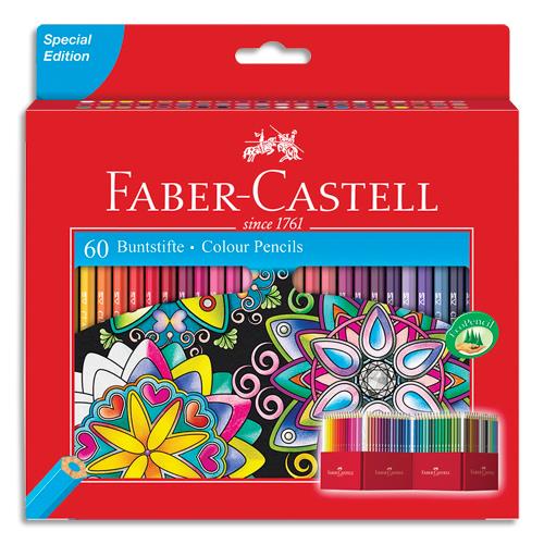 [380873] FABER CASTELL Etui Boîte château de 60 crayons de couleur