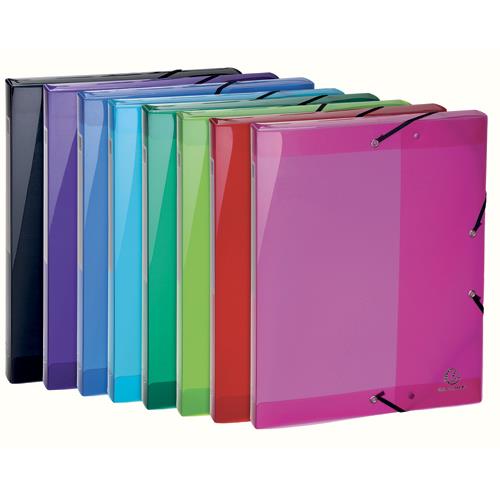 [380964] EXACOMPTA Boîte classement Iderama PP 5/10e, dos 25mm. Coloris assortis