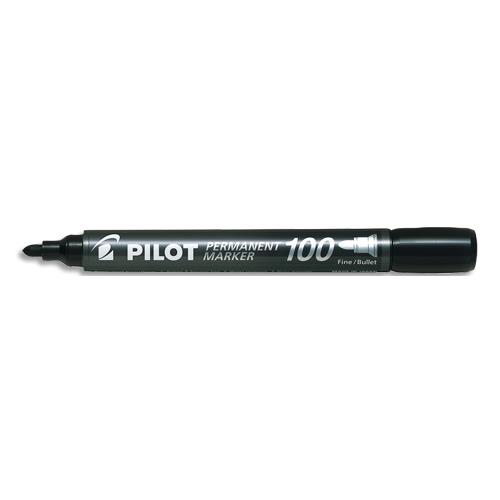 [381970] PILOT Marqueur permanent MARKER 100 pointe conique fine encre Noir