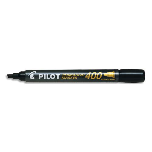 [381976] PILOT Marqueur permanent MARKER 400 pointe biseautée large encre Noir