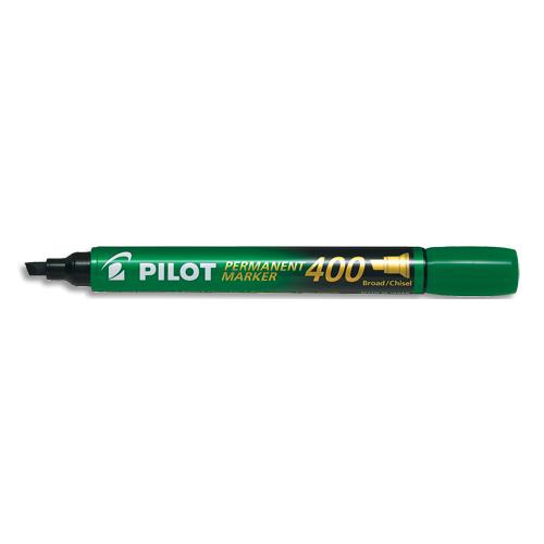 [381982] PILOT Marqueur permanent MARKER 400 pointe biseautée large encre Verte