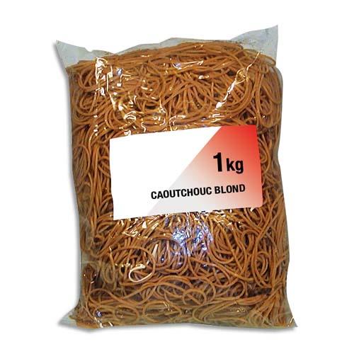 [382056] WONDAY Sac de 1kg d'élastique en caoutchouc blond étroit 100x1,8mm