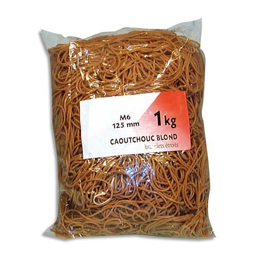[382064] WONDAY Sac de 1kg d'élastique en caoutchouc blond étroit 80 x 1,8 mm