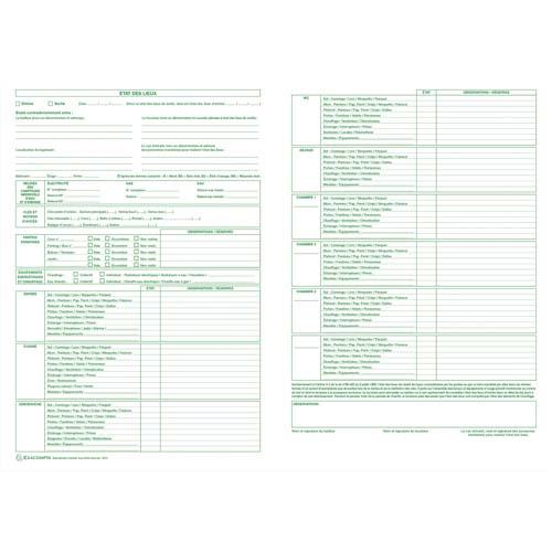 [383053] EXACOMPTA Liasse ''État des lieux d'entrée et sortie'' tous contrats - Papier tripli autocopiant