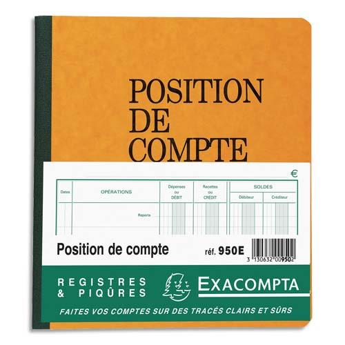[383130] EXACOMPTA Piqûre 21x19cm - Position de compte 80 pages folioté