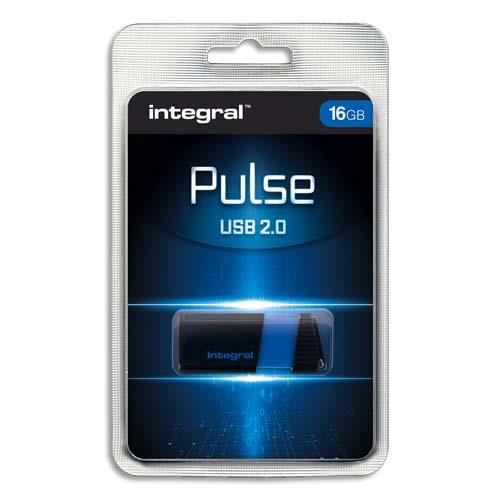 [383405] INTEGRAL Clé USB 2.0 PULSE 16Go Bleue INFD16GBPULSEBL (dont eco-taxe de 0,02 €) (dont taxe copie privée de 1,50 €)