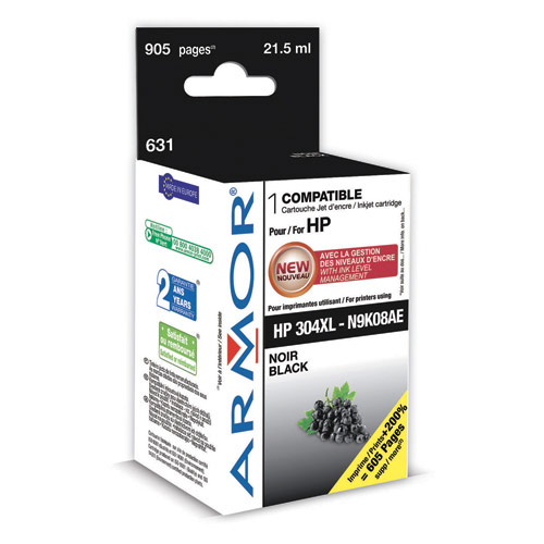 [384099] OWA Cartouche Jet d'encre reman pour HP 304XL Noir N9K08AE K20641 (dont eco-taxe de 0,02 €)