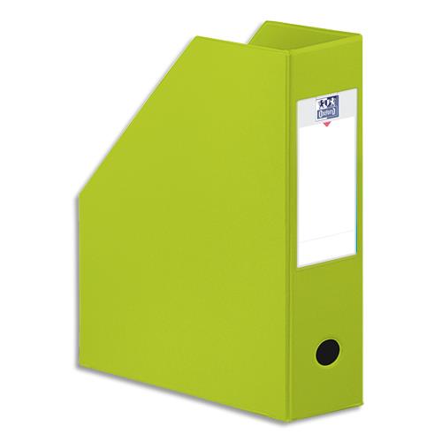 [384559] OXFORD Porte-revues en PVC soudé, dos de 10 cm 32x24cm, livré à plat. Coloris vert anis