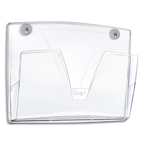 [384672] CEP Corbeille murale magnétique Cristal, format A3+, charge 2Kg - Dimensions : L36,1 x H27 x P8,6 cm