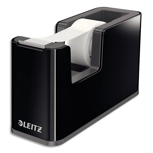 [384841] LEITZ Dévidoir Dual Noir anthracite métallisé livré avec ruban adhésif transparent L12,6 x H5,1 x P7,6 cm