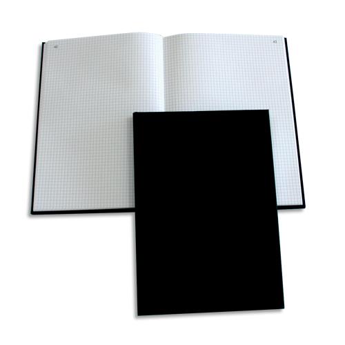 [384967] ELVE Registre toilé folioté, format 36 x 23 cm. 300 pages quadrillé 5/5. Coloris Noir