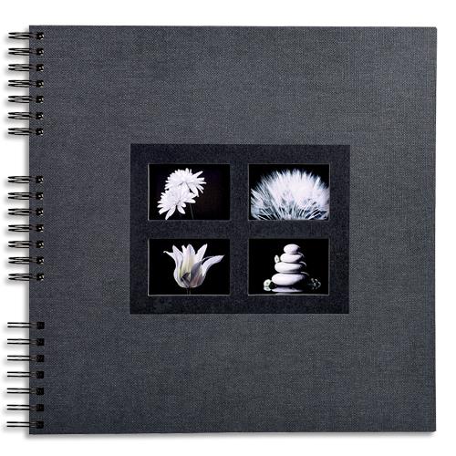 [385094] EXACOMPTA Album photos à spirales PASSION. Capacité 360 photos, pages Noires. 32x32 cm, coloris Noir