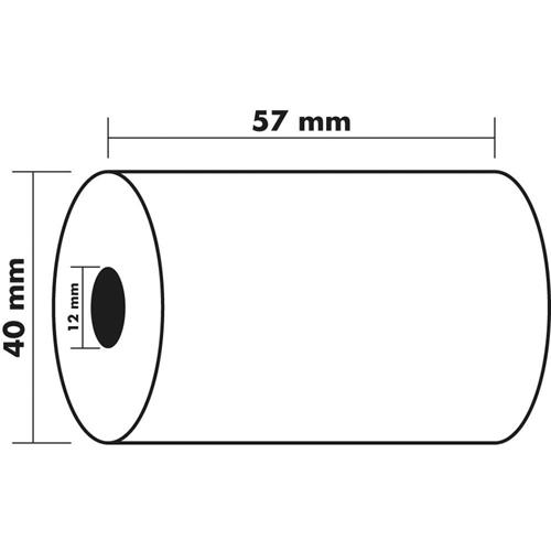 [385351] EXACOMPTA Bobine carte bancaire 57x40x12mm, 18 mètres, papier thermique 1 pli sans Bisphénol A 55g FSC