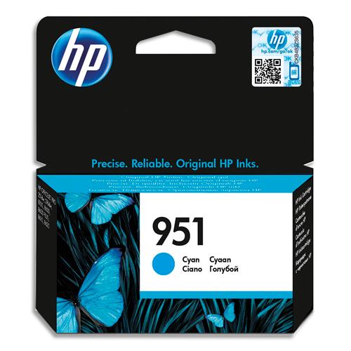 [393608] HP 951 Cartouche d'Encre Cyan Authentique (CN050AE) (dont eco-taxe de 0,02 €)