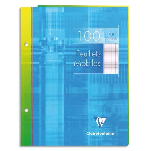 [116127] CLAIREFONTAINE Copies simples format 21x29,7cm 200 pages petits carreaux 5x5 Blanc 90g sous étui carton.