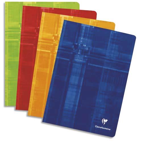 [116542] CLAIREFONTAINE Cahier piqûre 96 pages 5x5 24x32. Couverture carte