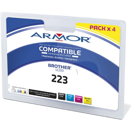 [435192] OWA Pack de 4 cartouches compatible Jet d'encre BROTHER LC223 K10388OW