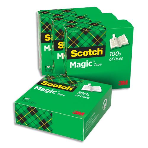 [444231] SCOTCH Lot de 4 rubans Magic 810 19mmx33mm