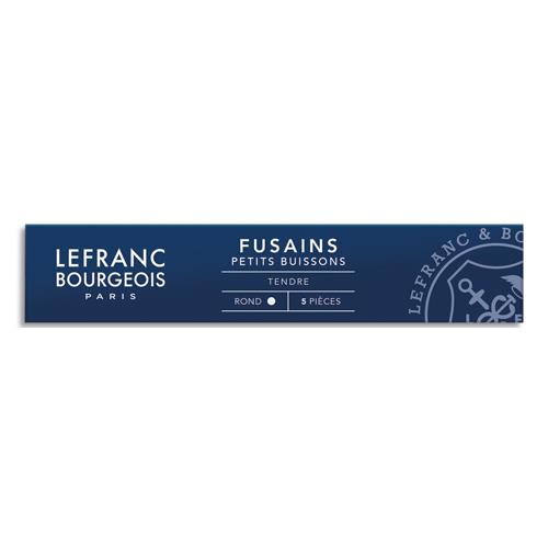 [128612] LEFRANC & BOURGEOIS Etui 5 fusains PETIT BUISSON. Tracé Noir