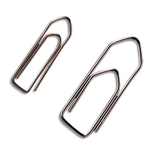 [444617] MAPED Attache-lettres en acier nickelé et bout chevron, 32 mm, boîte de 100