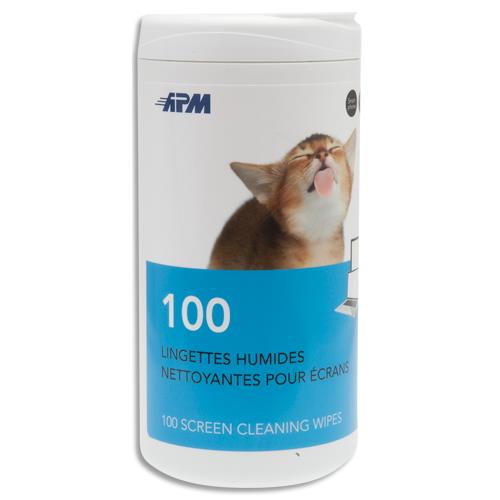 [445110] APM Boîte distributrice de 100 lingettes pour tablettes/smartphones 600103