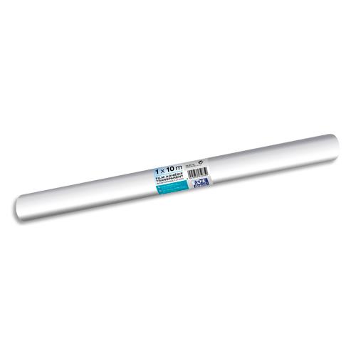[449576] OXFORD Rouleau couvre livre transparent 1x10m. 50 microns. Repositionnable dans les quelques minutes.