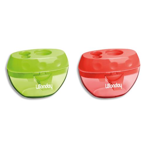 [449674] WONDAY Taille-crayon taill'tou 3 usages, couleurs assortis - 853302