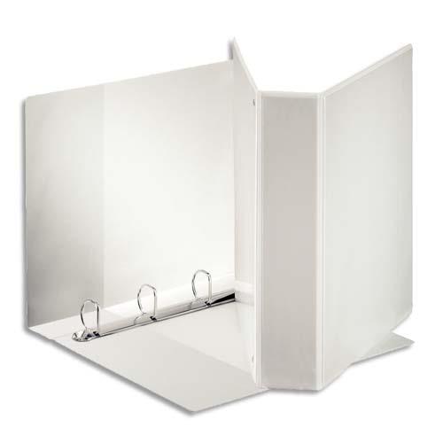 [451878] ESSELTE Classeur à couverture personnalisable sur trois faces PP Blanc – dos de 9 cm