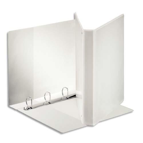 [451909] ESSELTE Classeur à couverture personnalisable sur trois faces PP Blanc – dos de 4 cm
