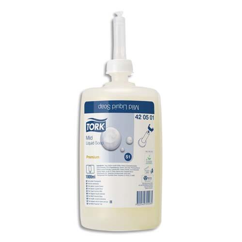 [452477] TORK Lot de 6 recharges d'1 litre de savon liquide doux parfumé usage courant pour distributeur S1