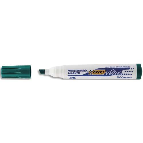 [453820] BIC Velleda 1751 ECOlutions Feutres pour Tableau Blanc Effaçables à Sec à Pointe Moyenne Biseautée - Vert