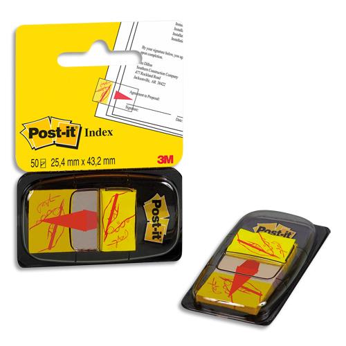 [464040] POST-IT Carte de 50 marque-pages Signez Ici 680-31