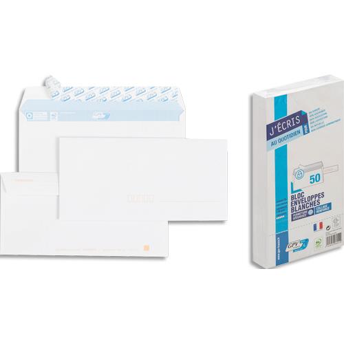 [464911] GPV Bloc de 50 enveloppes post bloc 90 grammes format 110x220 mm