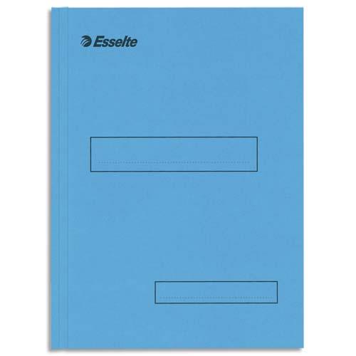 [467314] ESSELTE Boîte de 100 sous-dossiers 160g à 2 rabats Bleu Scor, pour dossiers armoire et tiroir