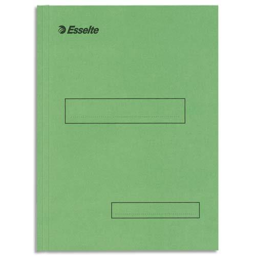 [467349] ESSELTE Boîte de 100 sous-dossiers 160g à 2 rabats Vert Scor, pour dossiers armoire et tiroir