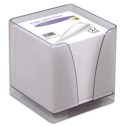 [474746] QUO VADIS Bloc cube Blanc 9x9x8cm 610 feuilles encollées 80g PEFC